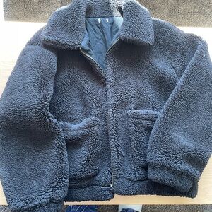 Pull & Bear Black Sherpa Jacket